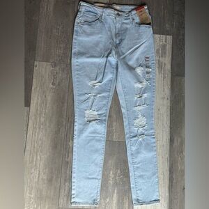 Levi’s 721 high rise skinny distressed light denim wash size 30x30 NWT